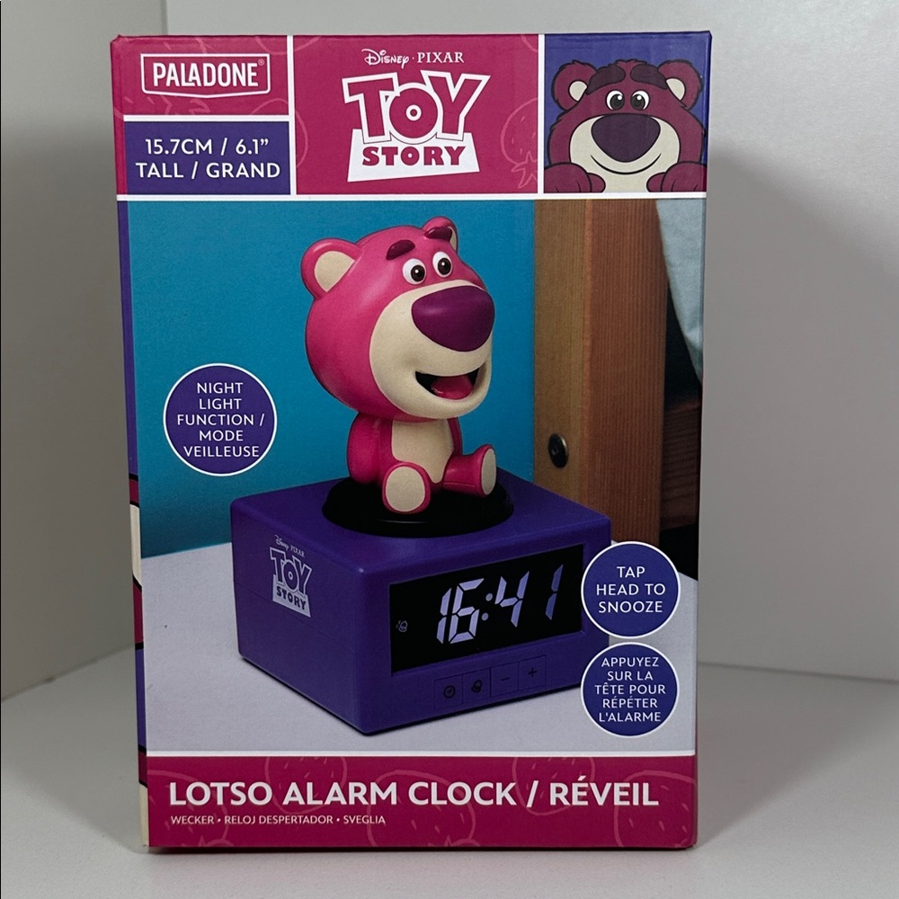 Paladone Toy Story Lotso Alarm Clock Disney Pixar Pink Bear Collectible new